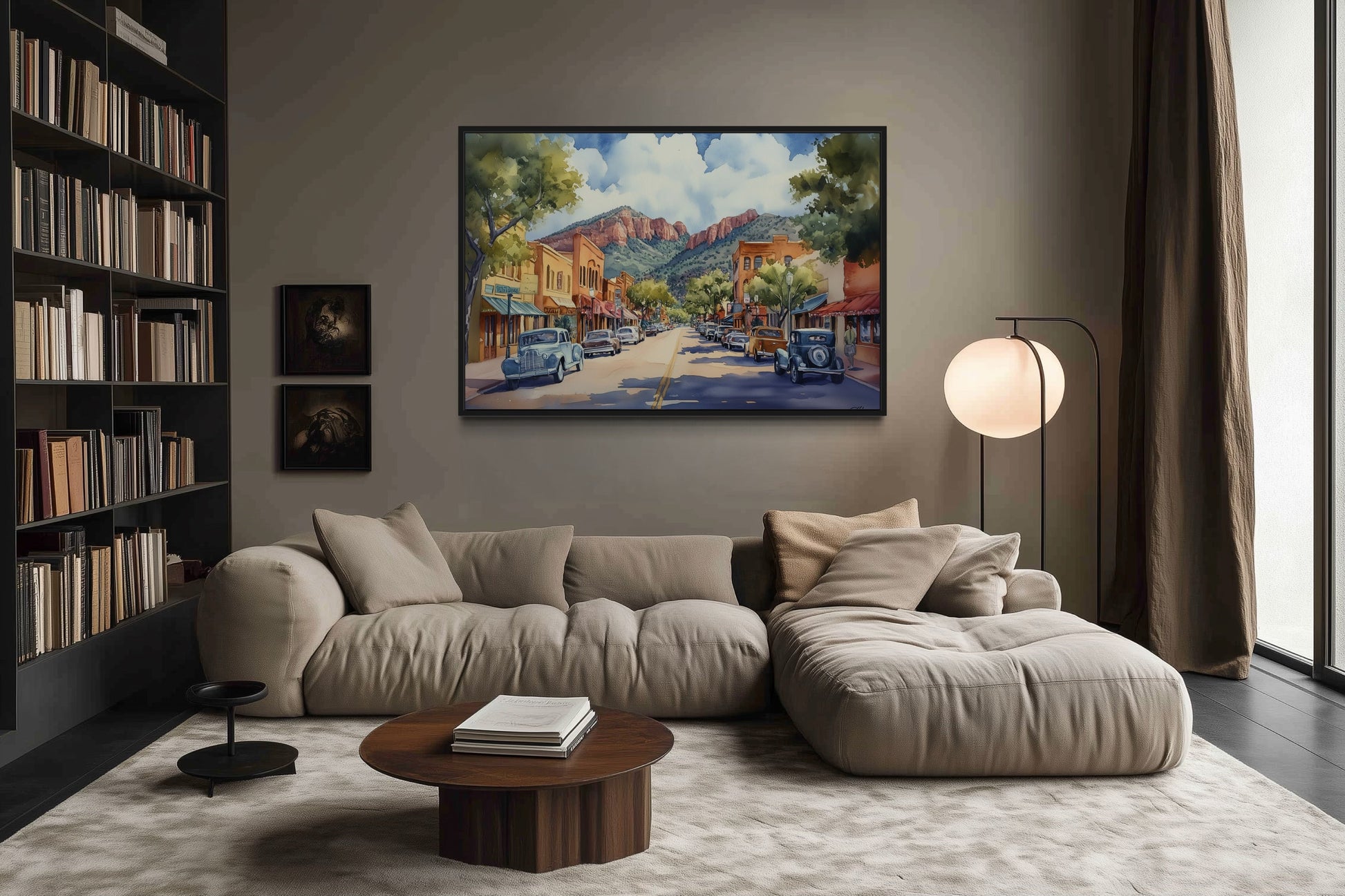 Downtown Sedona Arizona Framed Canvas Wall Art