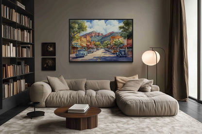 Downtown Sedona Arizona Framed Canvas Wall Art