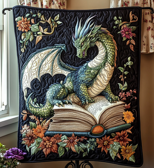 Dragon Realm Quilted Blanket - Throw (55" x 60")