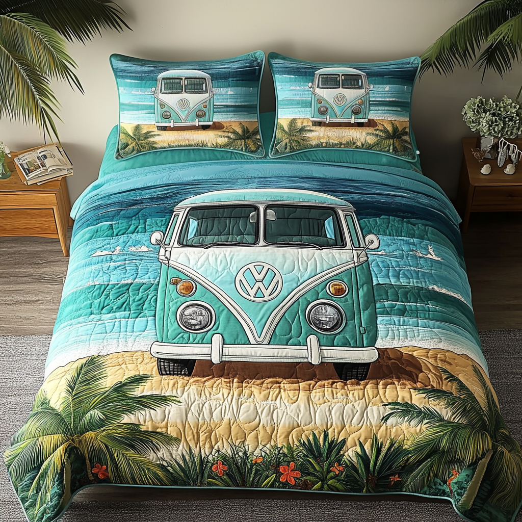 Dream Vibes 3-Piece Quilted Bedding Set - Single (59" x 70")