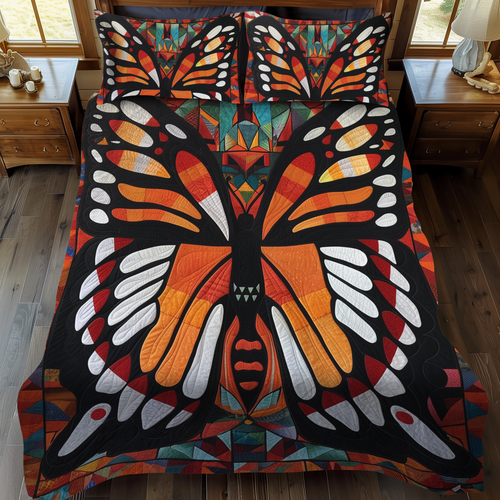 Dreamy Butterfly 3-Piece Quilted Bedding Set - Single (59" x 70")