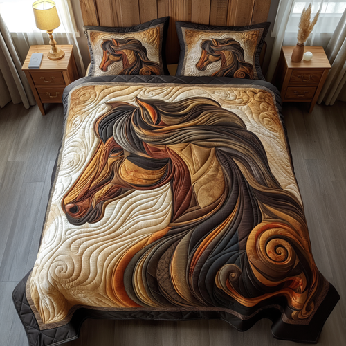 Dreamy Mane Horse Quilted Blanket - Throw (55" x 60")