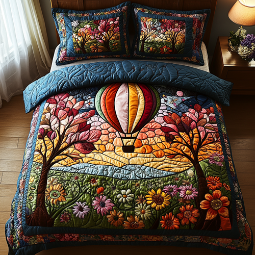 Drifting Horizons Quilted Bedding Set - Single (59" x 70")