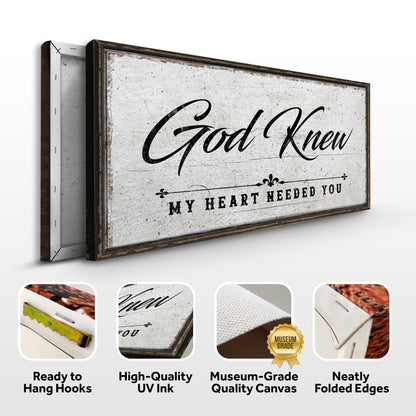 God Knew Sign - canvas