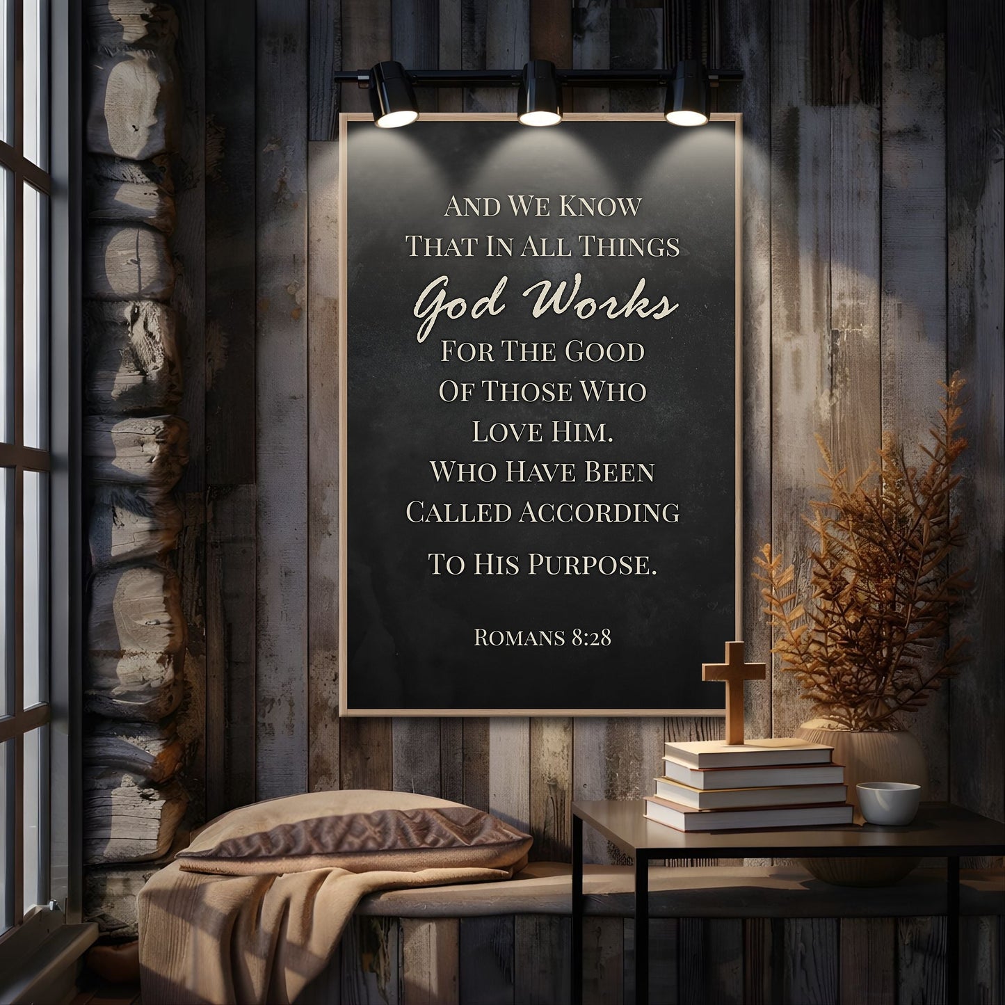 Those Who Love God - Romans 8:28 Faith Sign