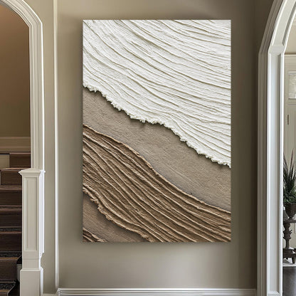 Neutral Waves Abstract Wall Art