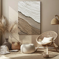 Neutral Waves Abstract Wall Art