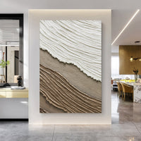 Neutral Waves Abstract Wall Art II