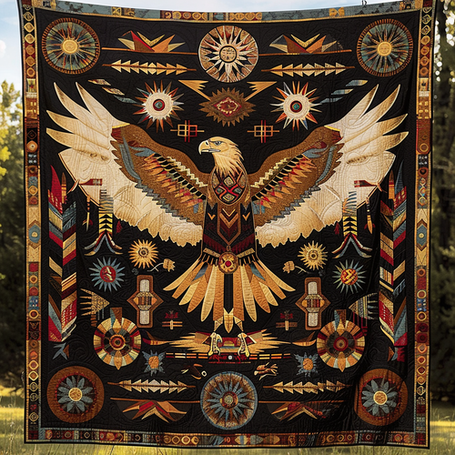 Eagle Spirit Quilted Blanket - Throw (55" x 60")