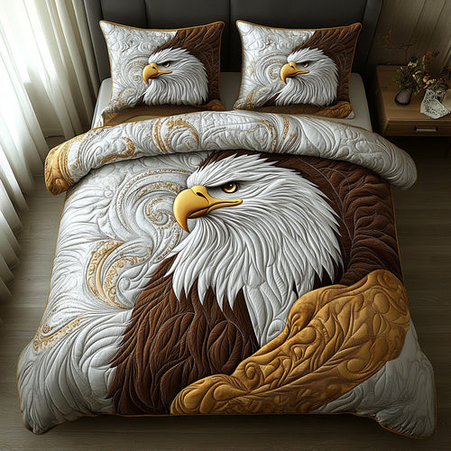 Eagle Heart 3-Piece Quilted Bedding Set - Single (59" x 70")