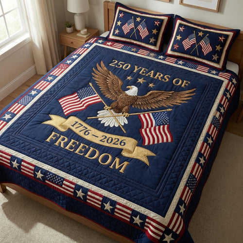 Eagle Honor 3-Piece Quilted Bedding Set - Single (59" x 70")