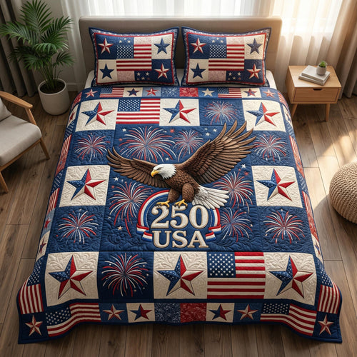 Eagle Legacy 3-Piece Quilted Bedding Set - Single (59" x 70")