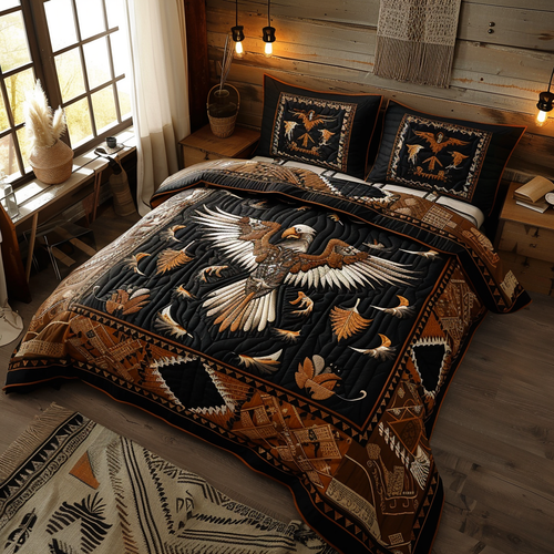 Eagle's Embrace 3-Piece Quilted Bedding Set - Single (59" x 70")