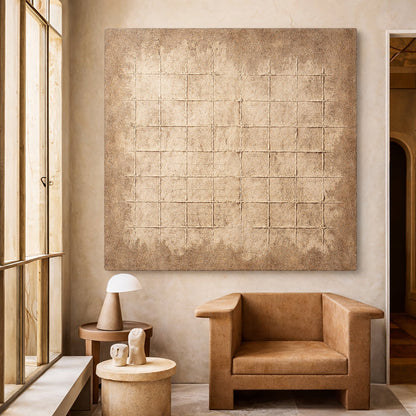 Earthen Grid Framework Wall Art