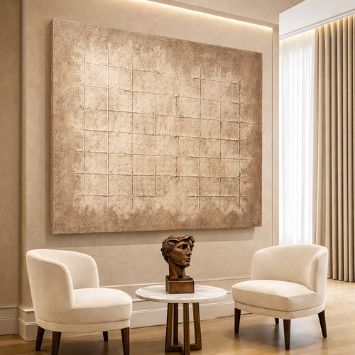 Earthen Grid Framework Wall Art