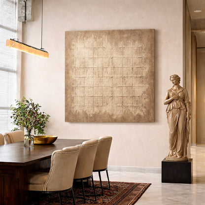 Earthen Grid Framework Wall Art