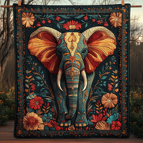 Echoes of the Savannah Quilted Blanket - Throw (55" x 60")
