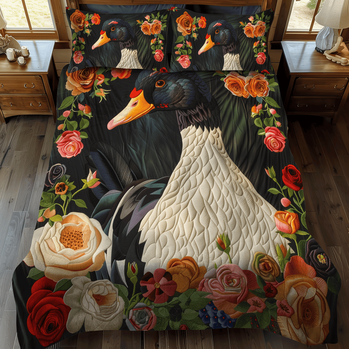 Elegant Duck 3-Piece Quilted Bedding Set - Single (59" x 70")