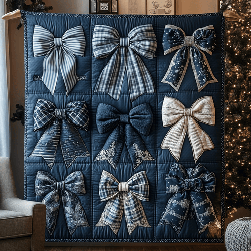 Elegant Festive Ribbon Quilted Blanket - Baby (30" x 40")