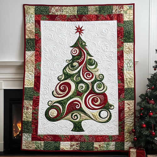 Elegant Christmas Quilted Blanket - Throw (55" x 60")