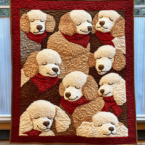 Elegant Curls Quilted Blanket - Throw (55" x 60")