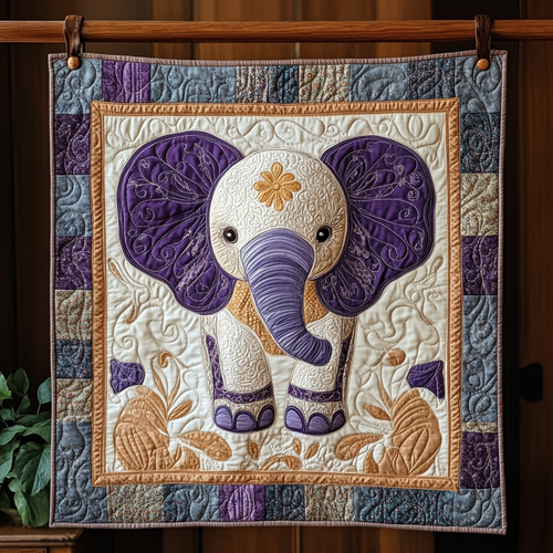 Elephant Dreams Quilted Blanket - Throw (55" x 60")