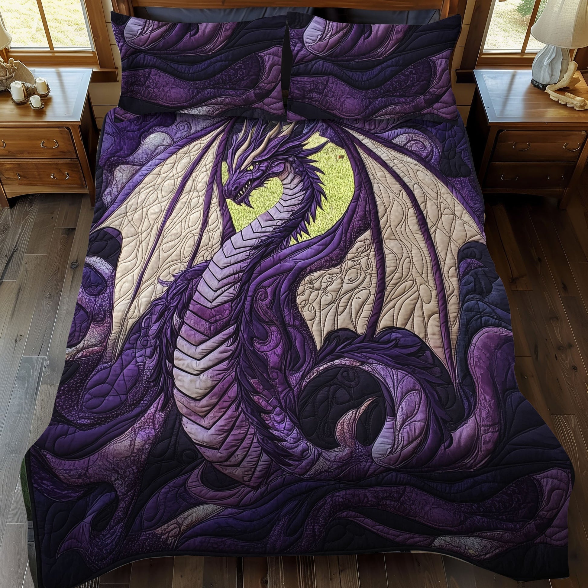 Emberflight Majesty 3-Piece Quilted Bedding Set - Single (59" x 70")