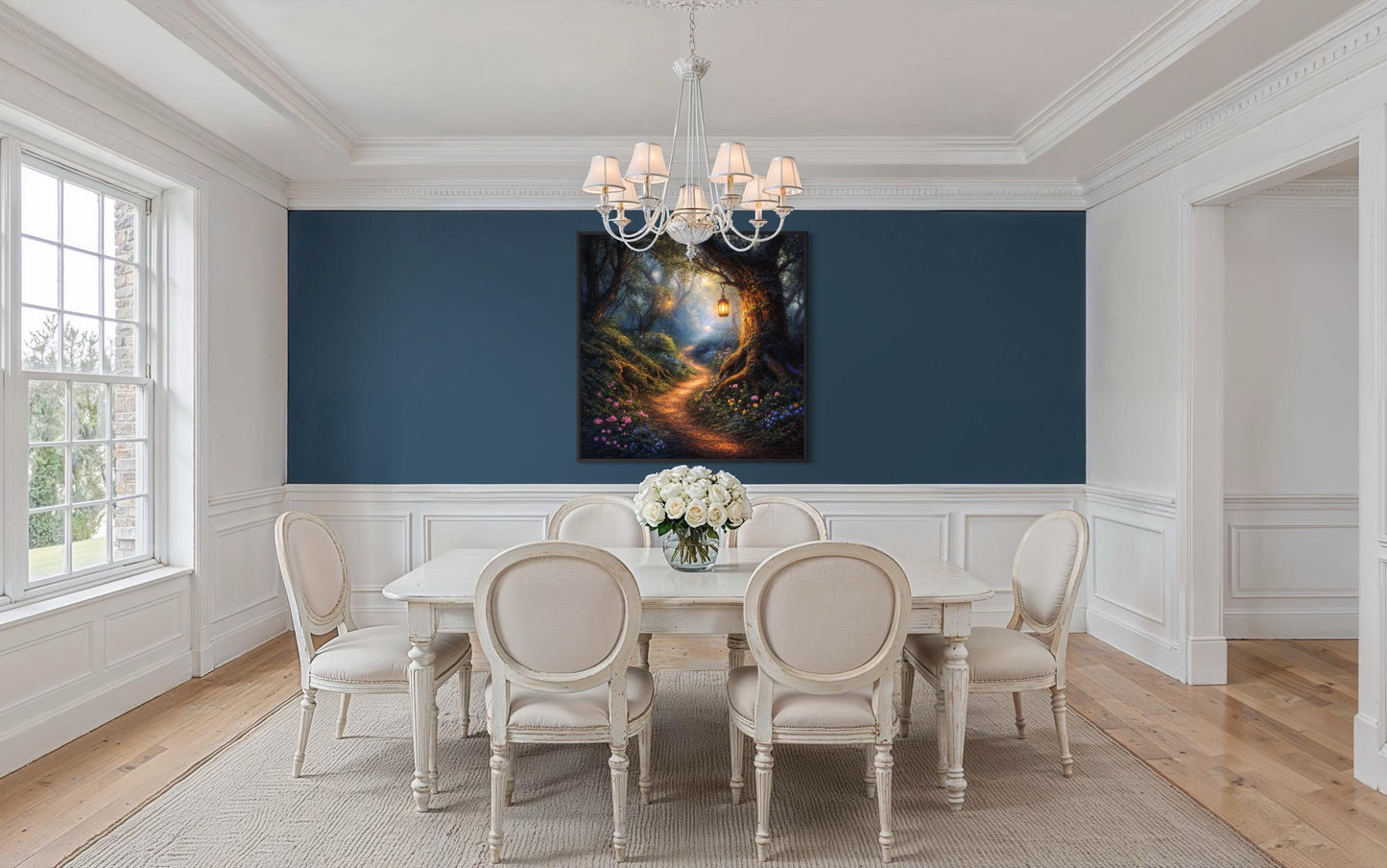 Enchanted Forest Wall Art – Magical Woodland Canvas | Fairy Tale Landscape Print