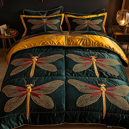 Enchanted Flight 3-Piece Quilted Bedding Set - Single (59" x 70")