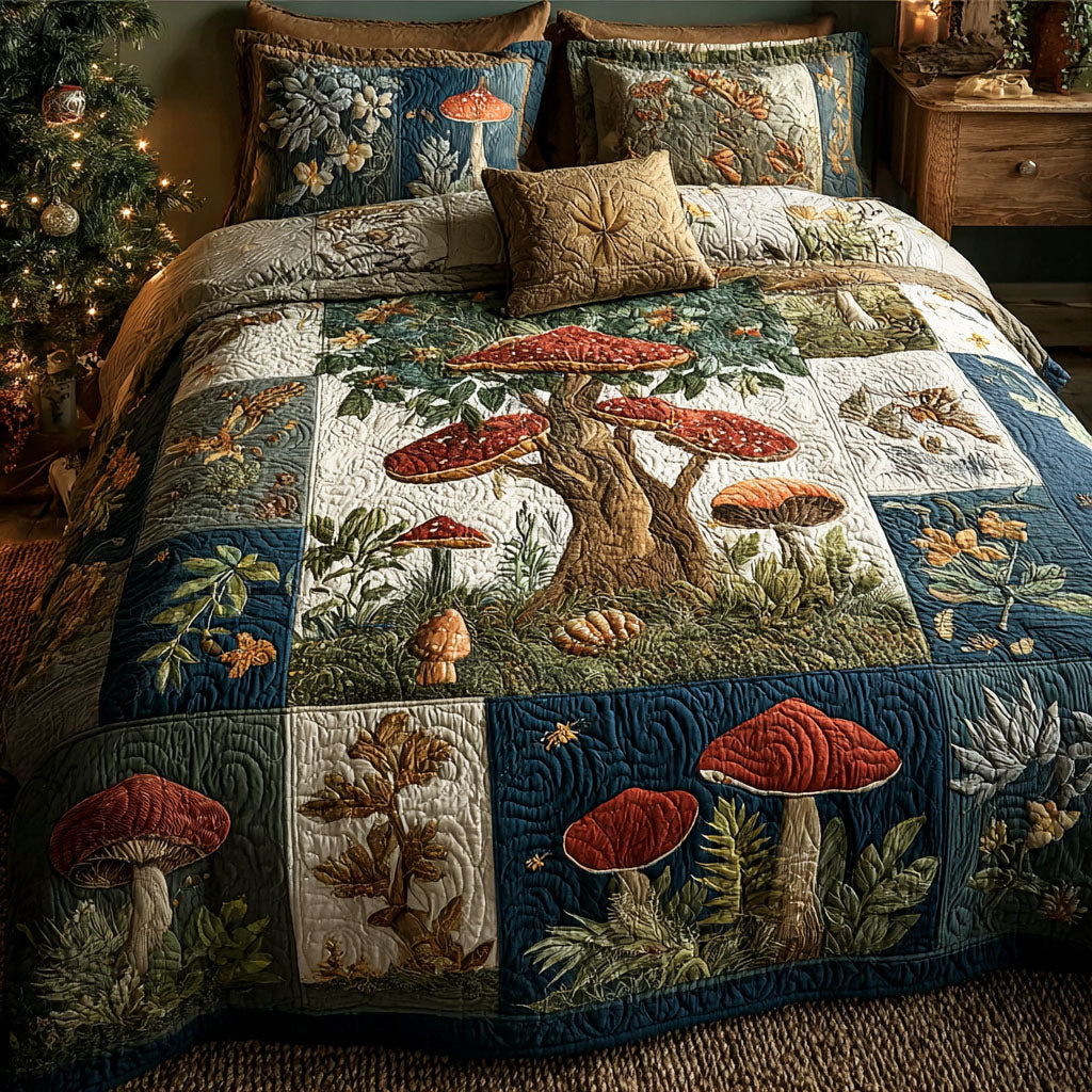 Enchanted Grove 3-Piece Quilted Bedding Set - Single (59" x 70")