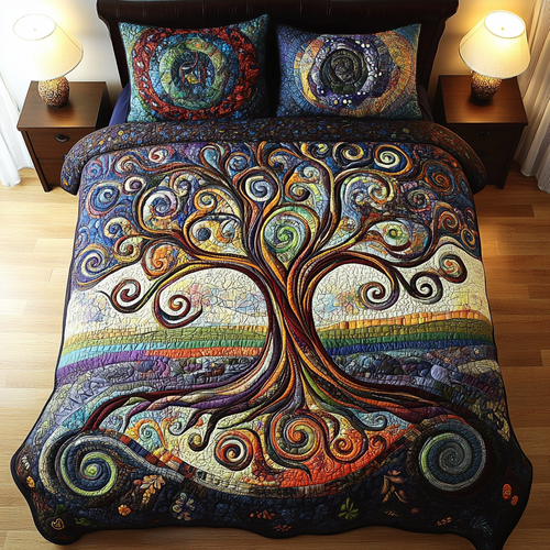 Enchanted Roots 3-Piece Quilted Bedding Set - Single (59" x 70")