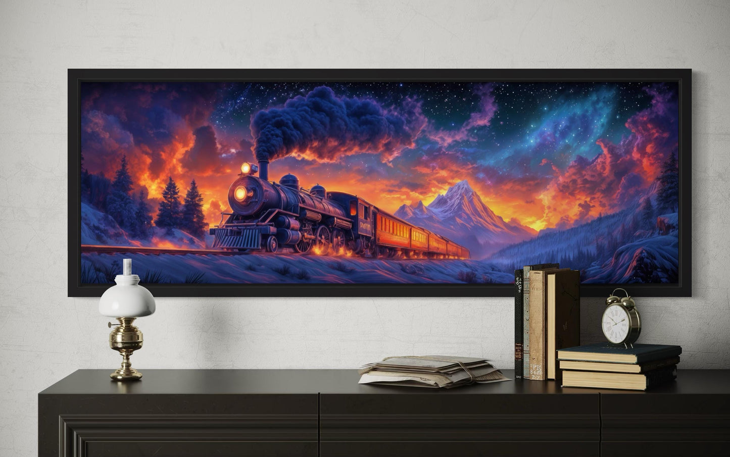 Epic Steam Train Wall Art For Man Cave