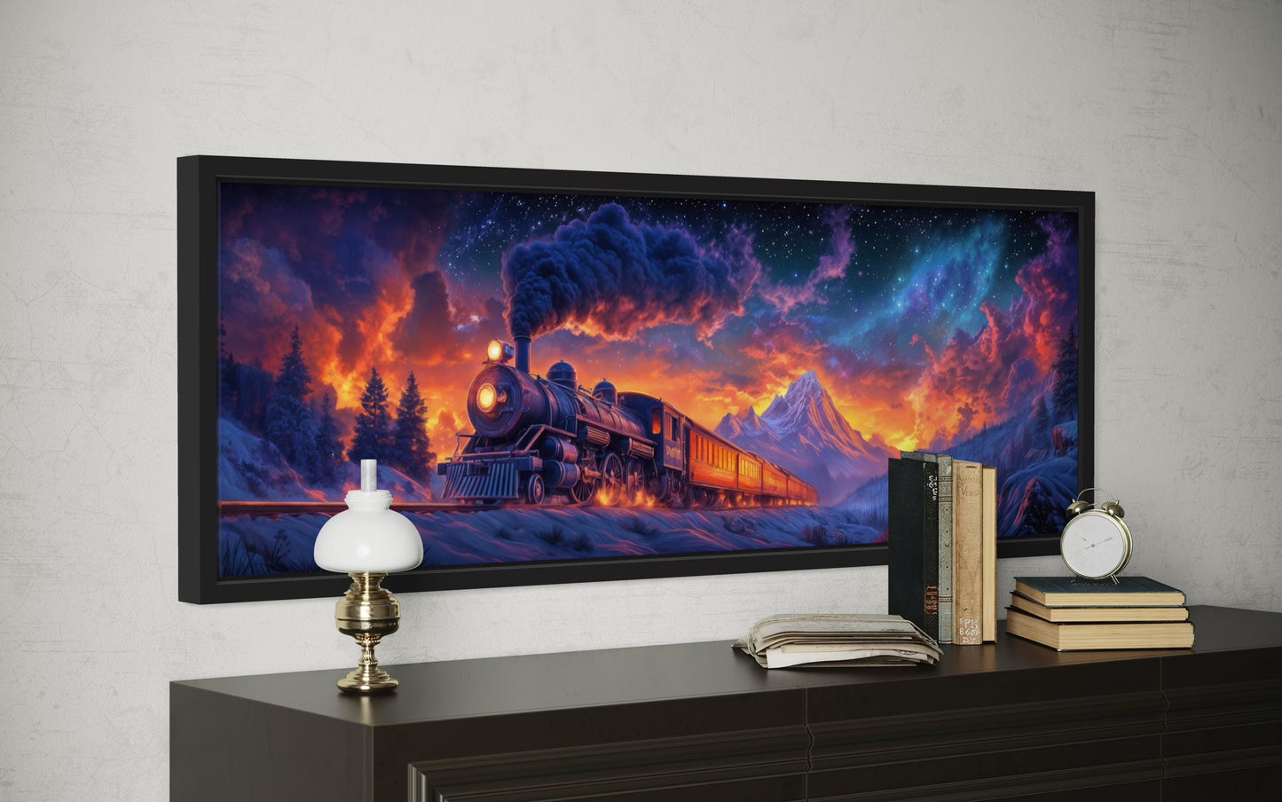 Epic Steam Train Wall Art For Man Cave