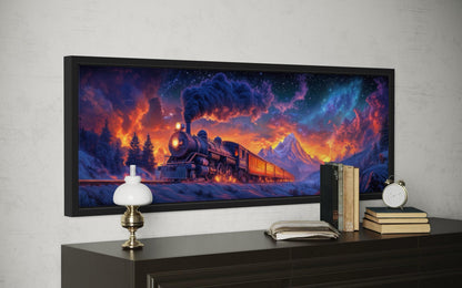 Epic Steam Train Wall Art For Man Cave