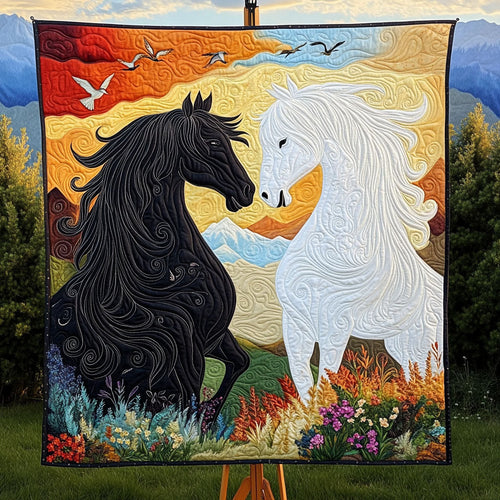 Equine Romance Quilted Blanket - Baby (30" x 40")