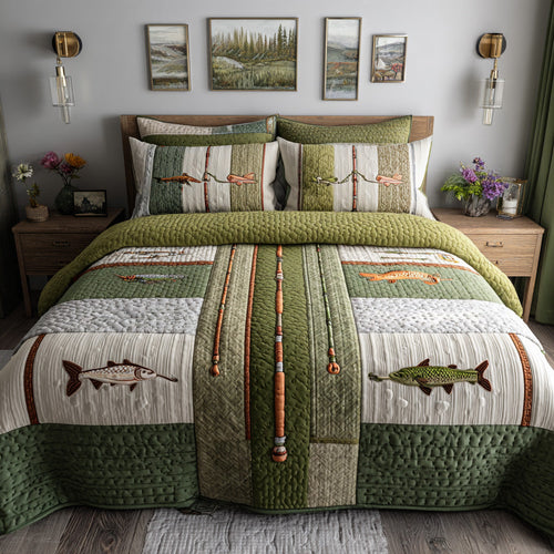 Evergreen Angler Quilted Blanket - Baby (30" x 40") - Pack 1