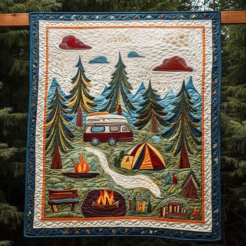 Evergreen Haven Quilted Blanket - Throw (55" x 60")