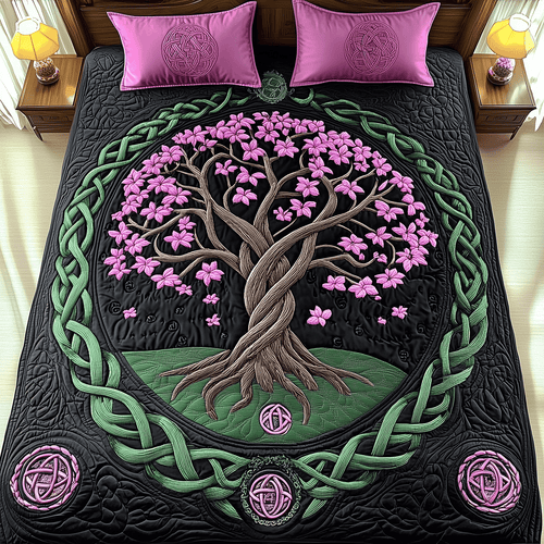 Everlasting Life 3-Piece Quilted Bedding Set - Single (59" x 70")