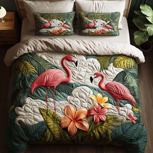 Exotic Haven 3-Piece Quilted Bedding Set - Single (59" x 70")