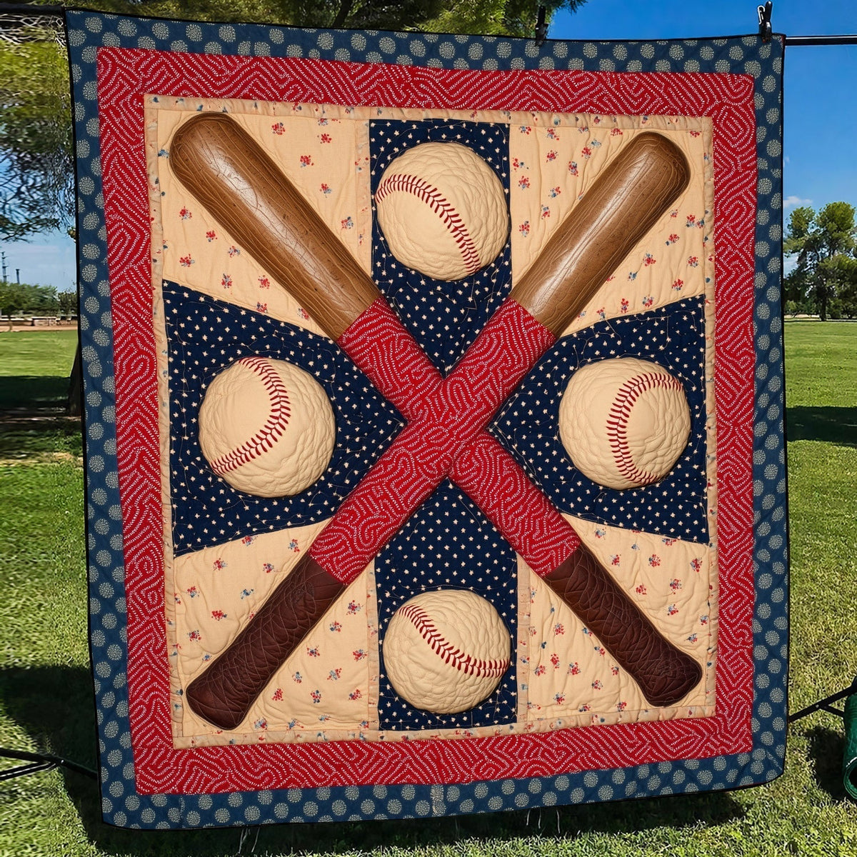 Extra Innings Quilted Blanket - Throw (55" x 60")