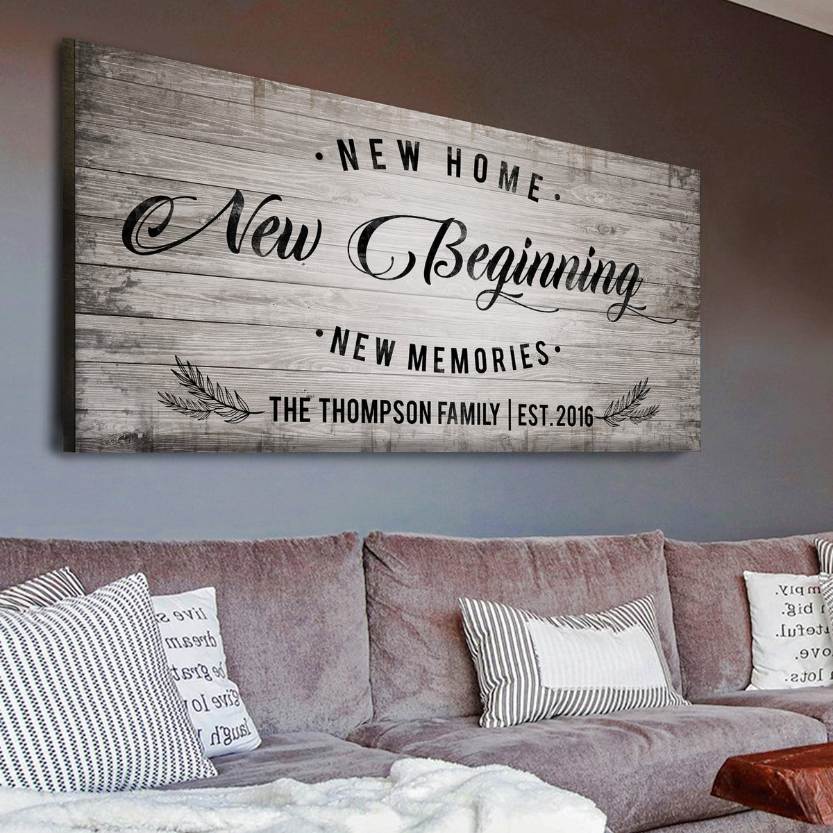 New Home Sign - canvas