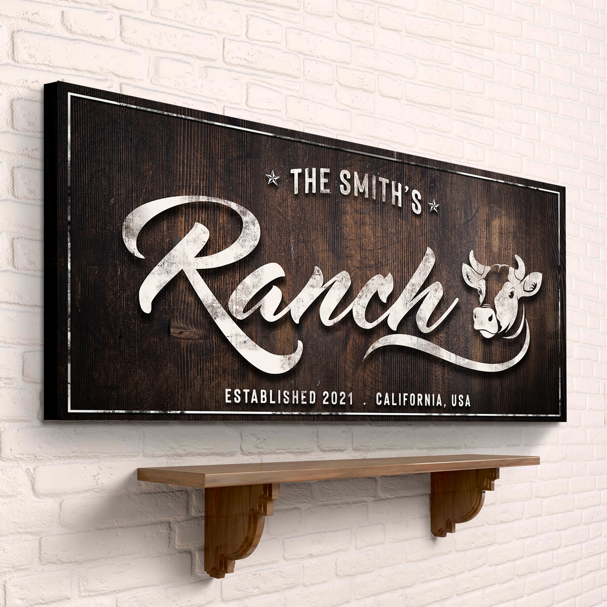 Family Cattle Ranch Sign