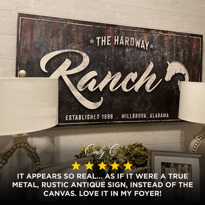 Family Cattle Ranch Sign