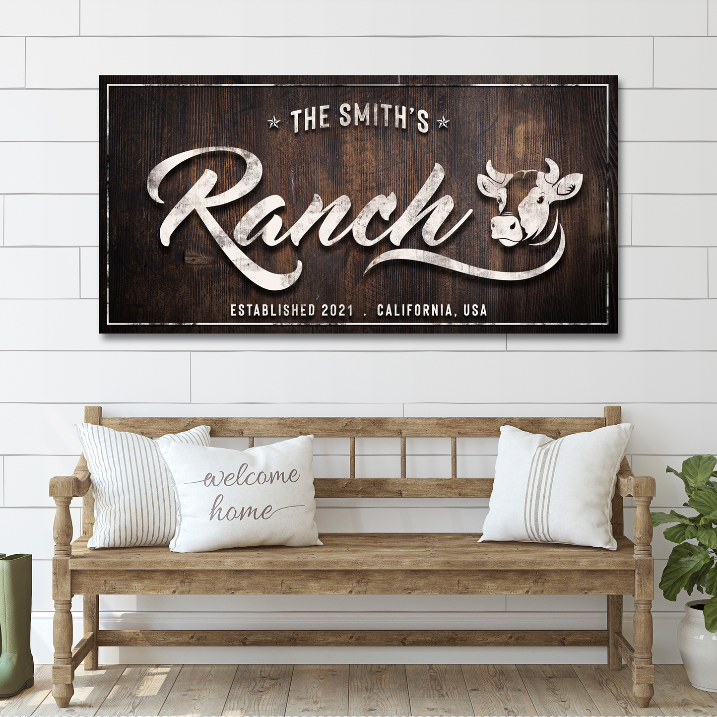 Family Cattle Ranch Sign