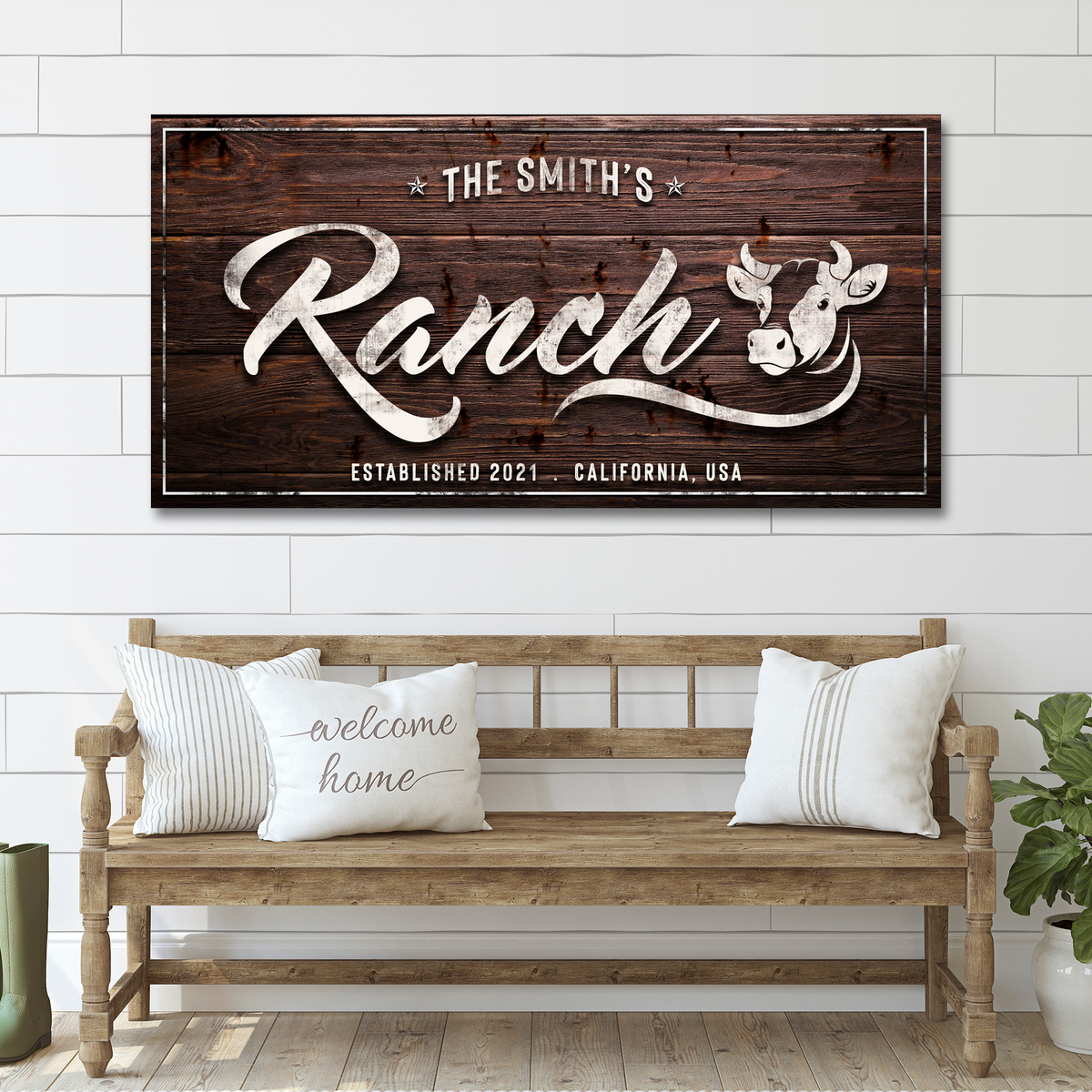 Family Cattle Ranch Sign