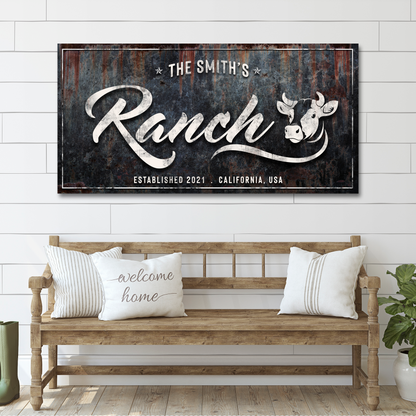 Family Cattle Ranch Sign