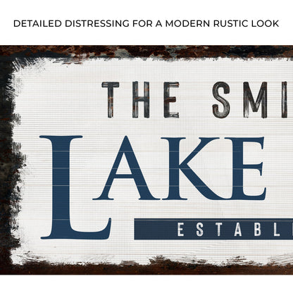 Family Lake House Arrow Sign