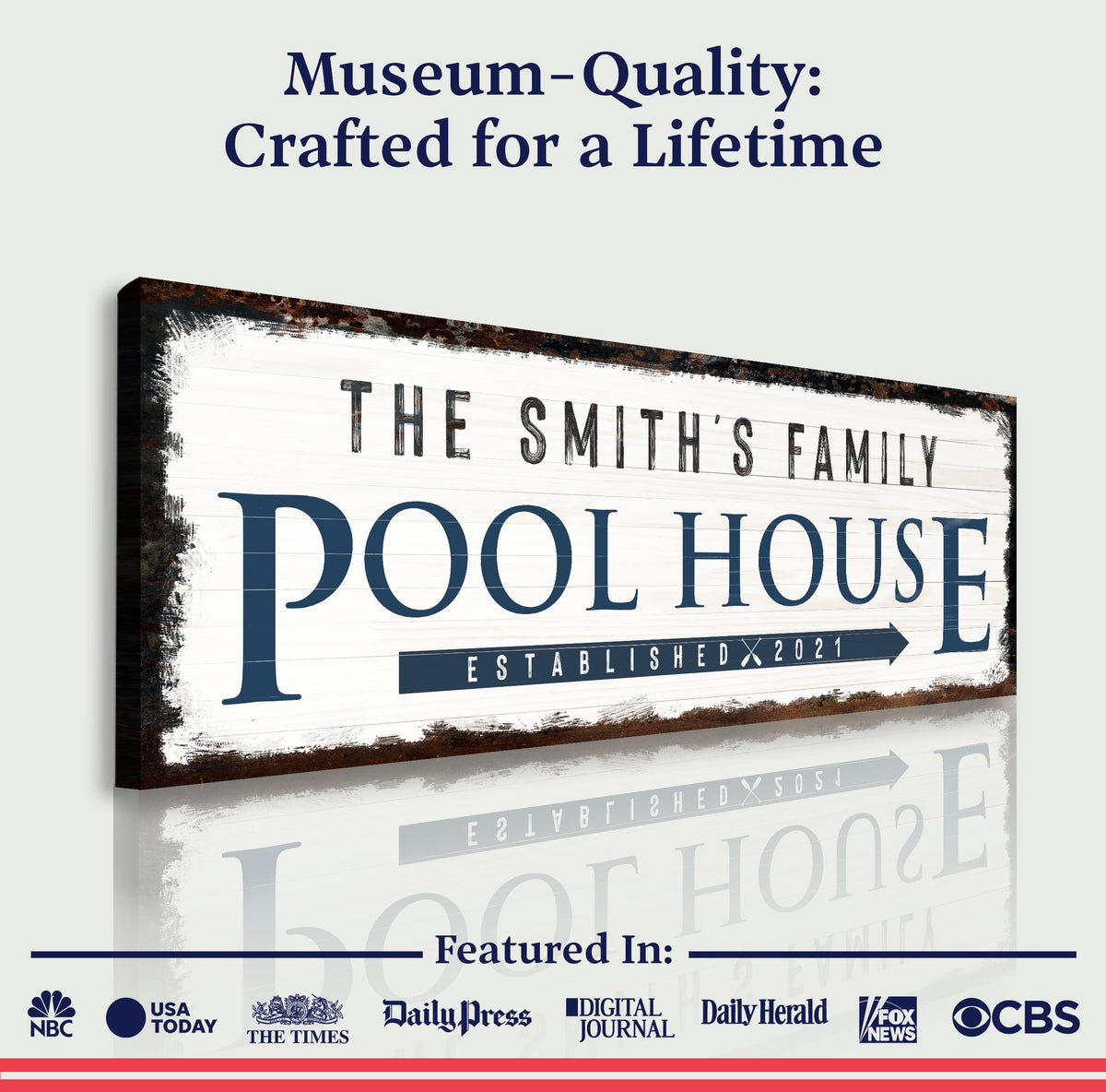 Family Pool House Sign II
