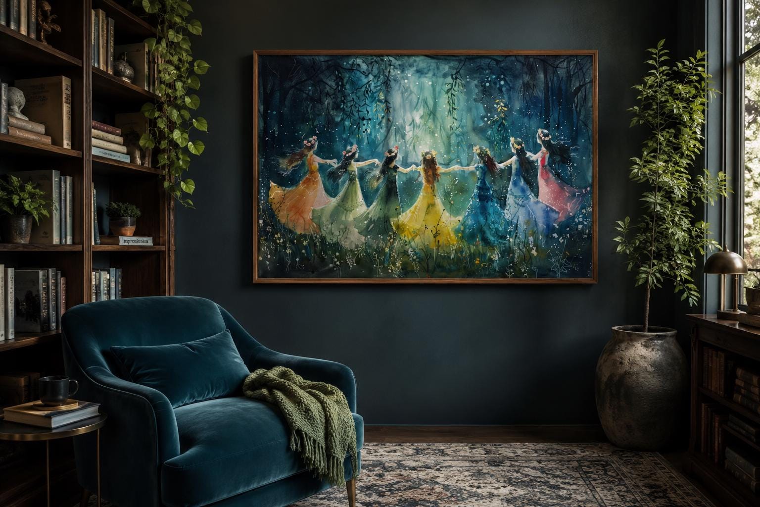 Fairies Dancing In Enchanted Magical Forest Wall Art