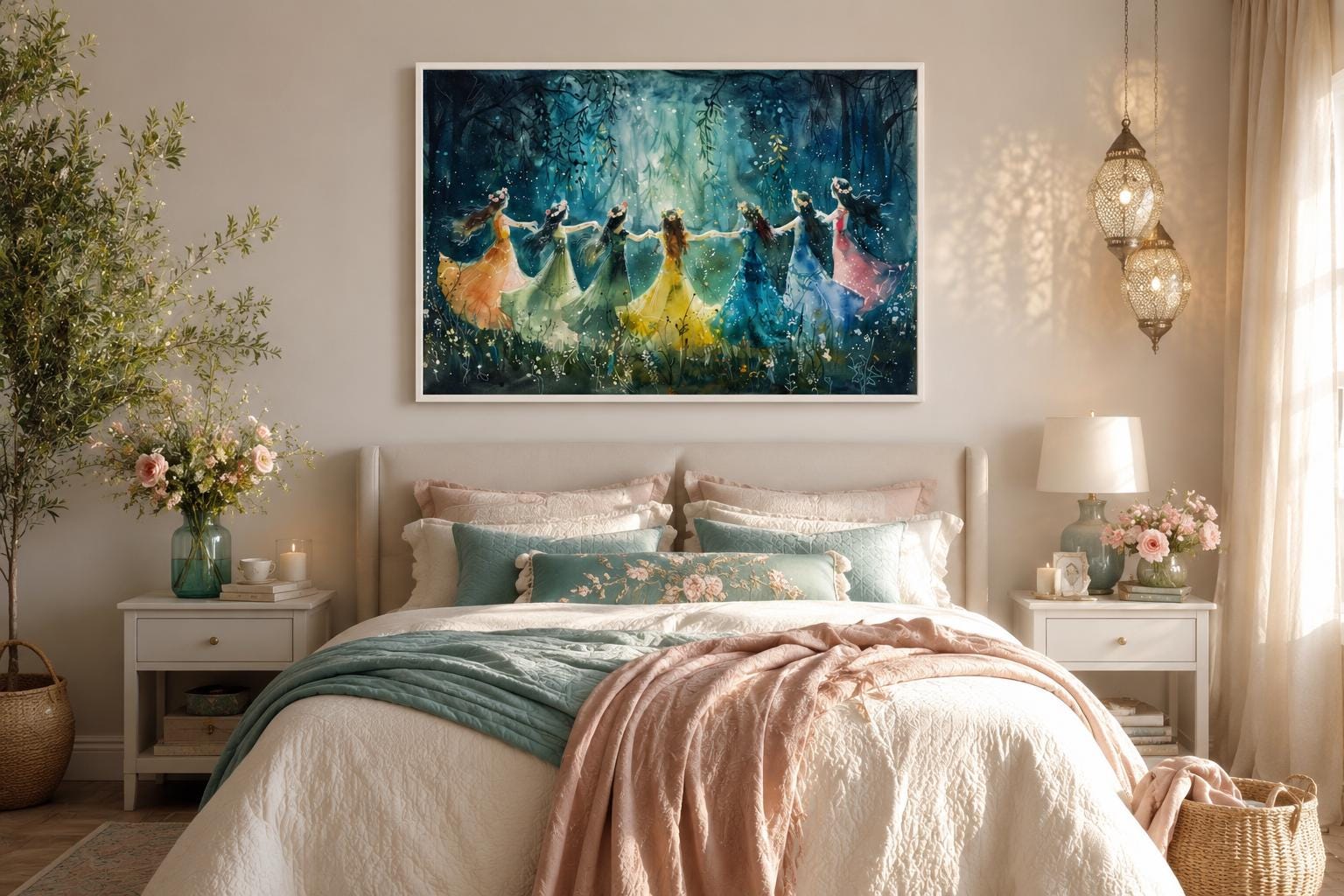 Fairies Dancing In Enchanted Magical Forest Wall Art